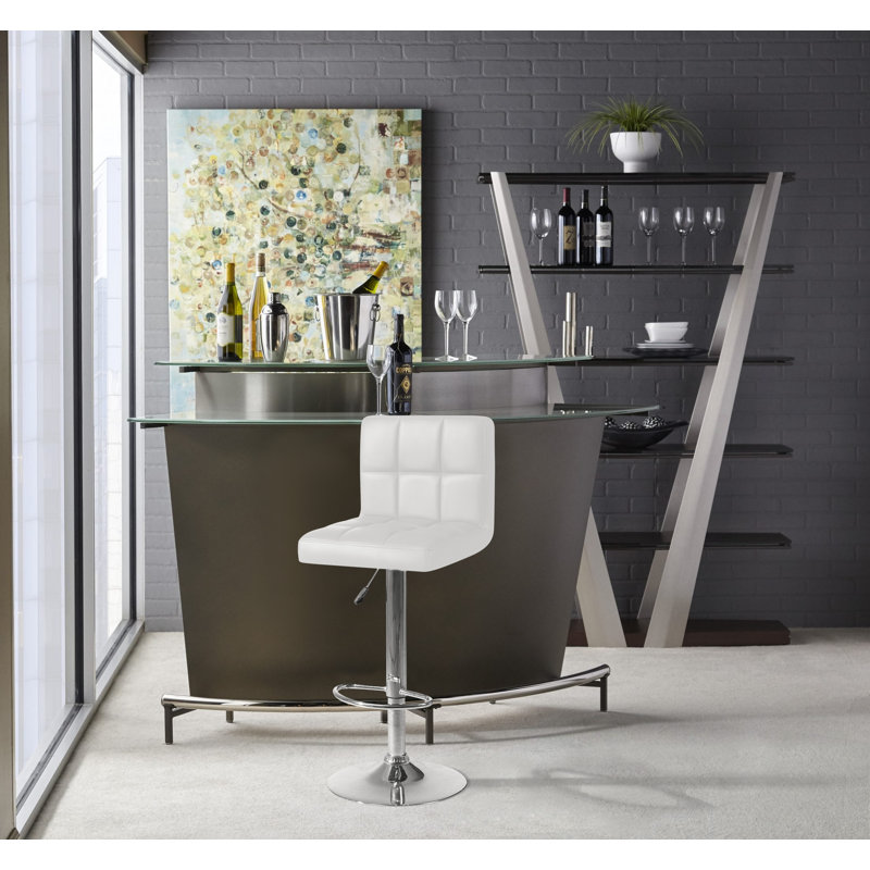 Orren Ellis Stallcup Swivel Adjustable Height Bar Stool & Reviews Wayfair